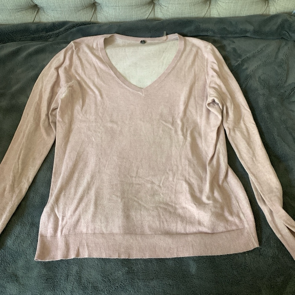 Margaret O'Leary Pink V-Neck Sweater